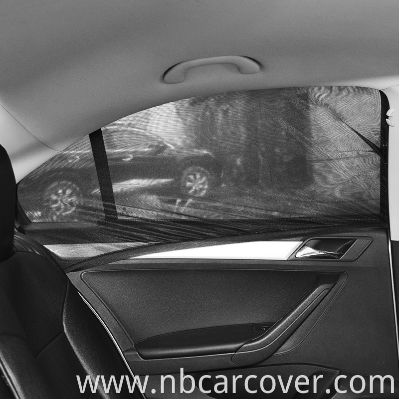 Personalized brand adjustable size outdoor travelling magnet static cling vinyl car sunshade